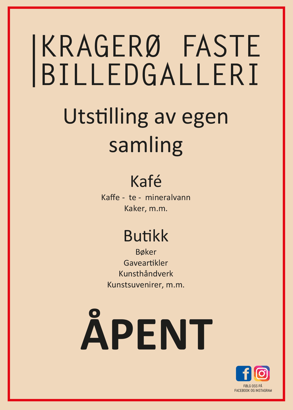 kragerø faste billedgalleri, plakat
